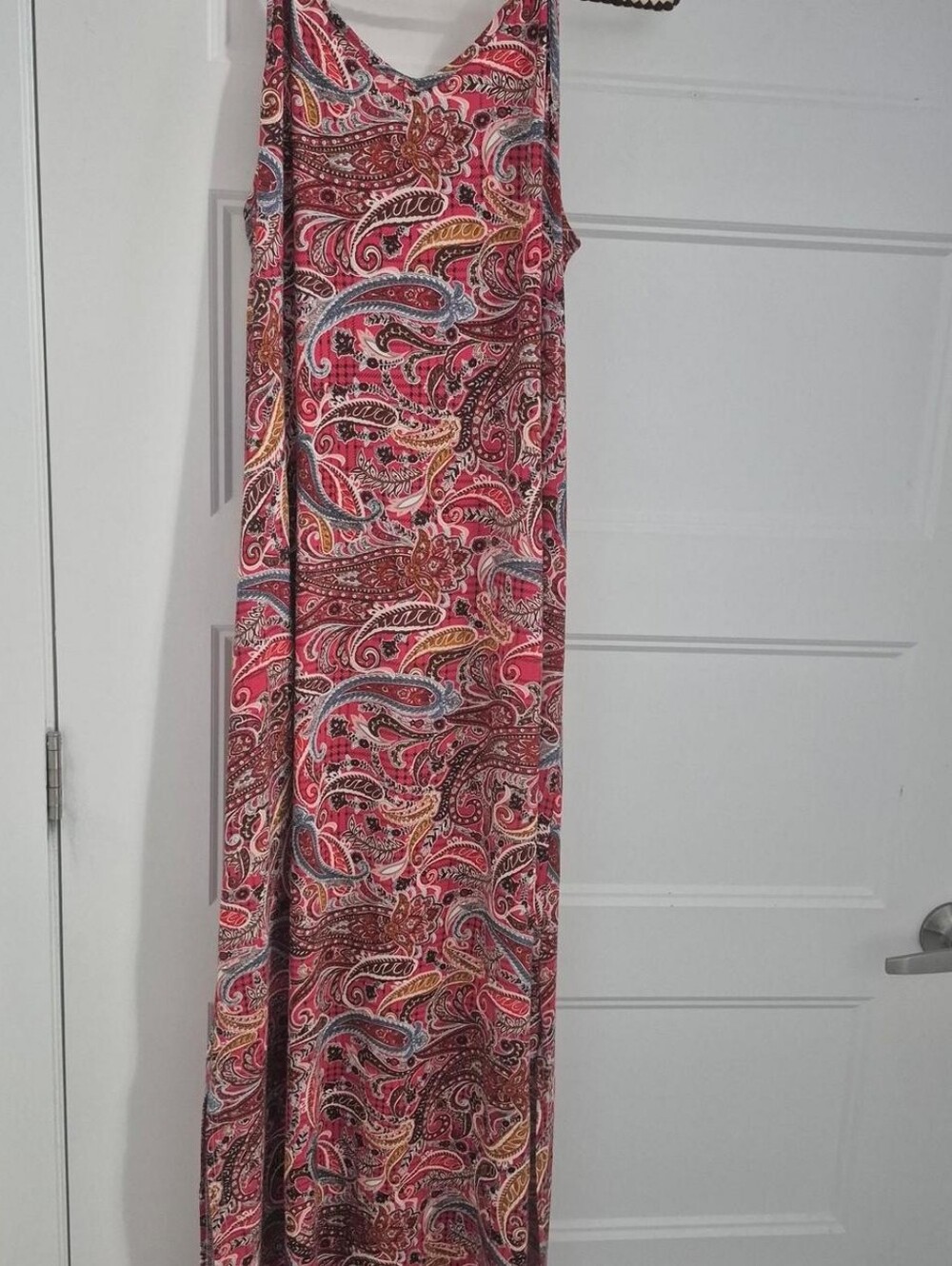 💗Paisley Print Maxi Dress - Red